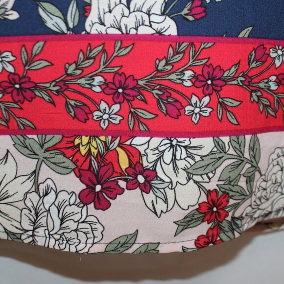 Miami Navy Floral Sleeveless Boarder Print Dress - Picture 15 of 16